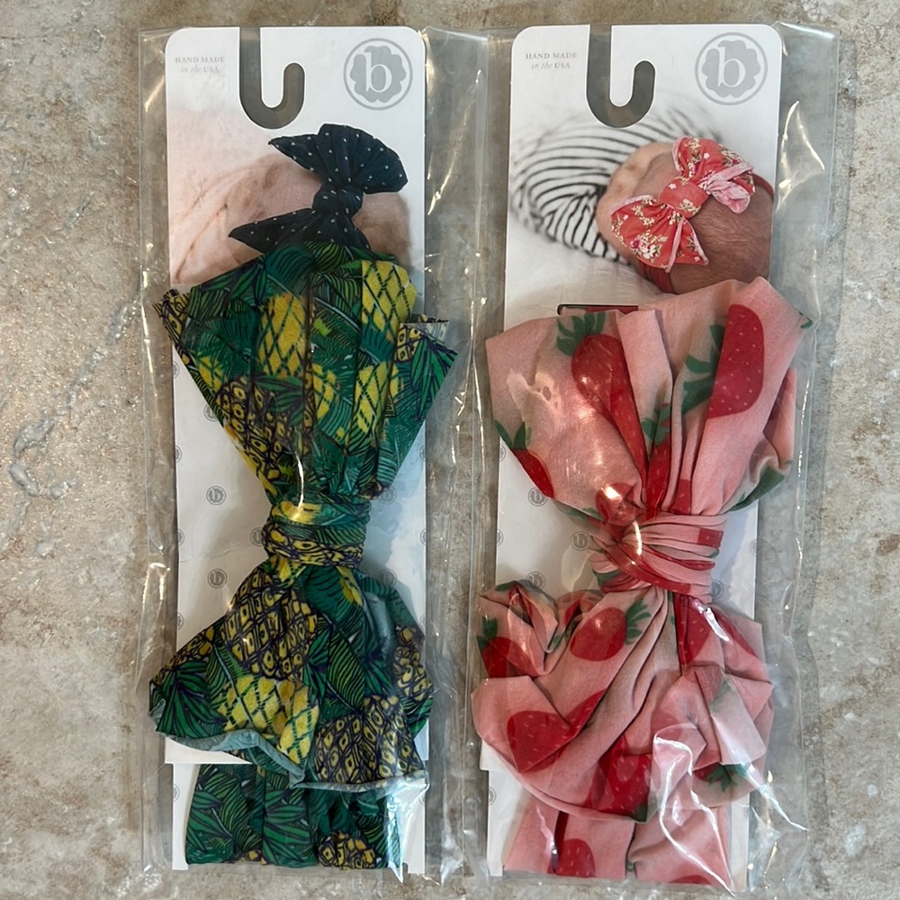 Baby bling BAB pineapple and strawberry 2 bows